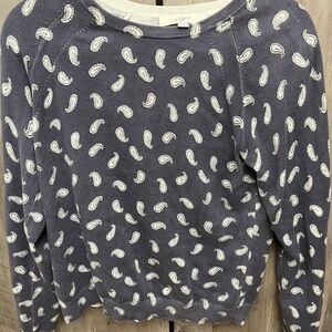 LOFT Charcoal Paisley Women's Sweater